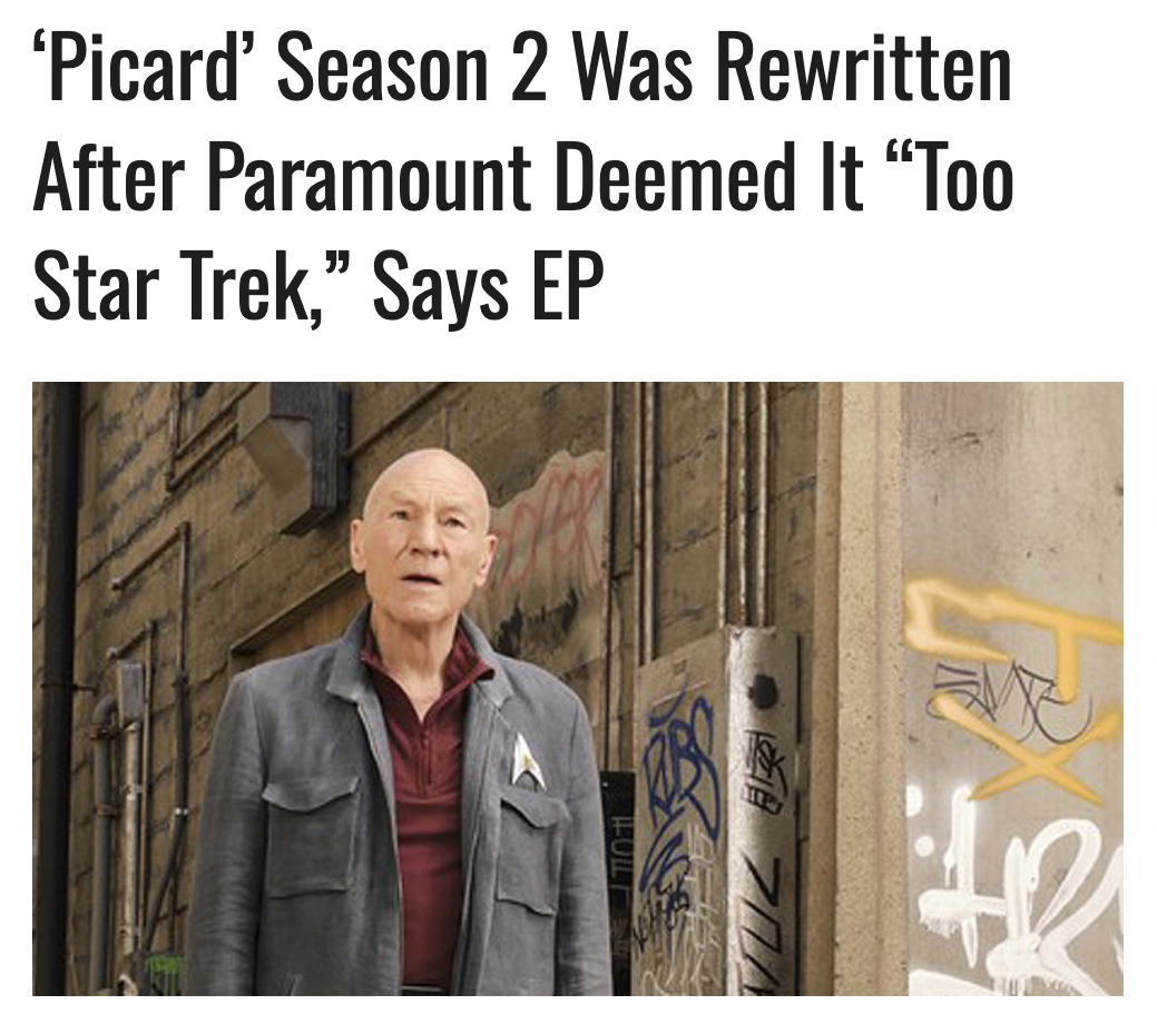 human behavior - 'Picard' Season 2 Was Rewritten After Paramount Deemed It "Too Star Trek, Says Ep